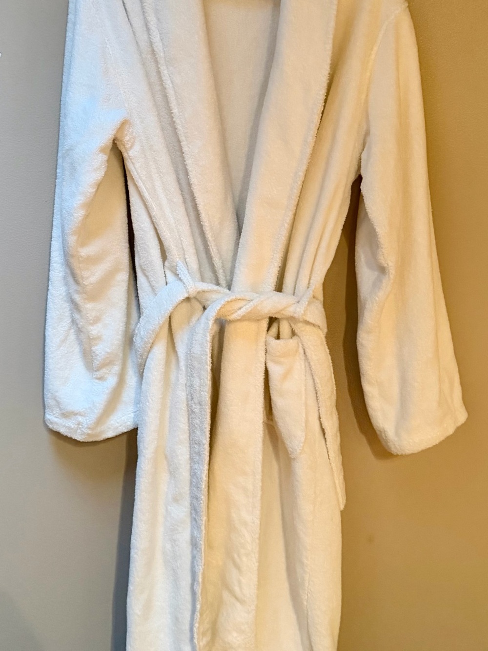 Restoration Hardware Cream Terry Bathrobe with Belt